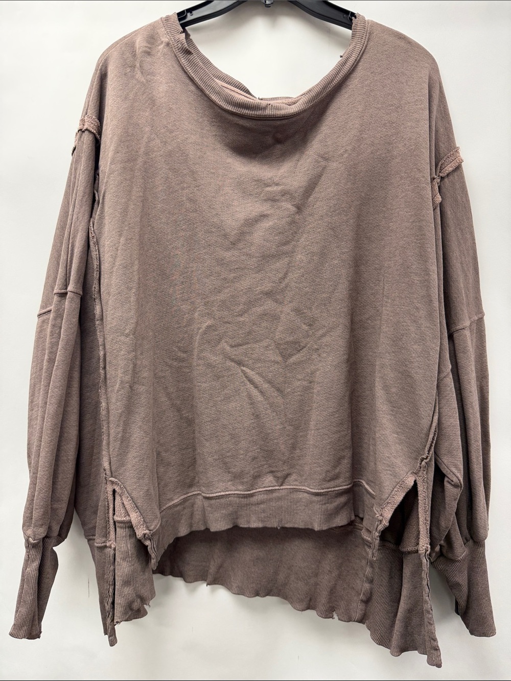 We The Free Brown Off-the-Shoulder Relaxed Knit Sweater - Picture 7 of 7
